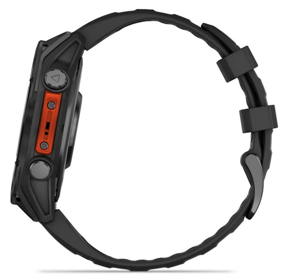 Умные часы Garmin Fenix 8, 47 мм, AMOLED, Slate Gray with black silicone band