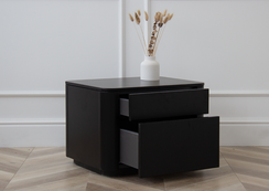 Тумба прикроватная Tammi 2 ящика ширина 50 см (черный)