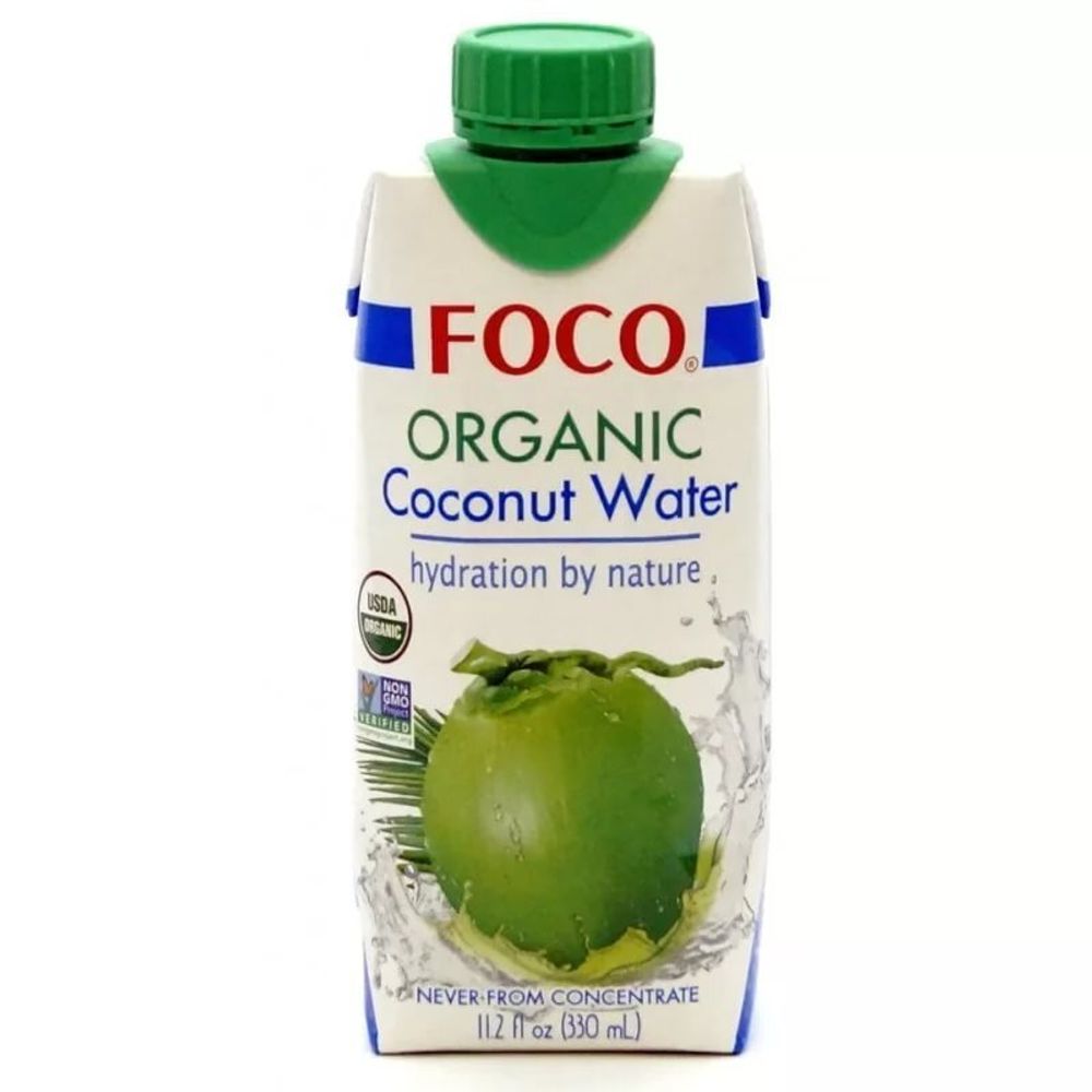 Вода кокосовая FOCO Organic, без сахара, 330 мл