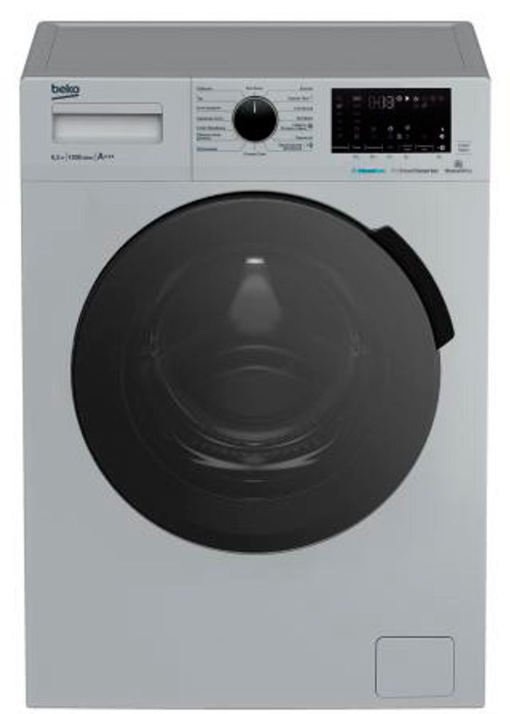 Стиральная машина Beko WSPE6H616S класс: A загр.фронтальная макс.:6.5кг серебристый инвертер