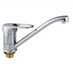 Смеситель для кухни 40к F4928-В FRAP (плоск.длин.пов. излив, п/гайку, хром, силумин)