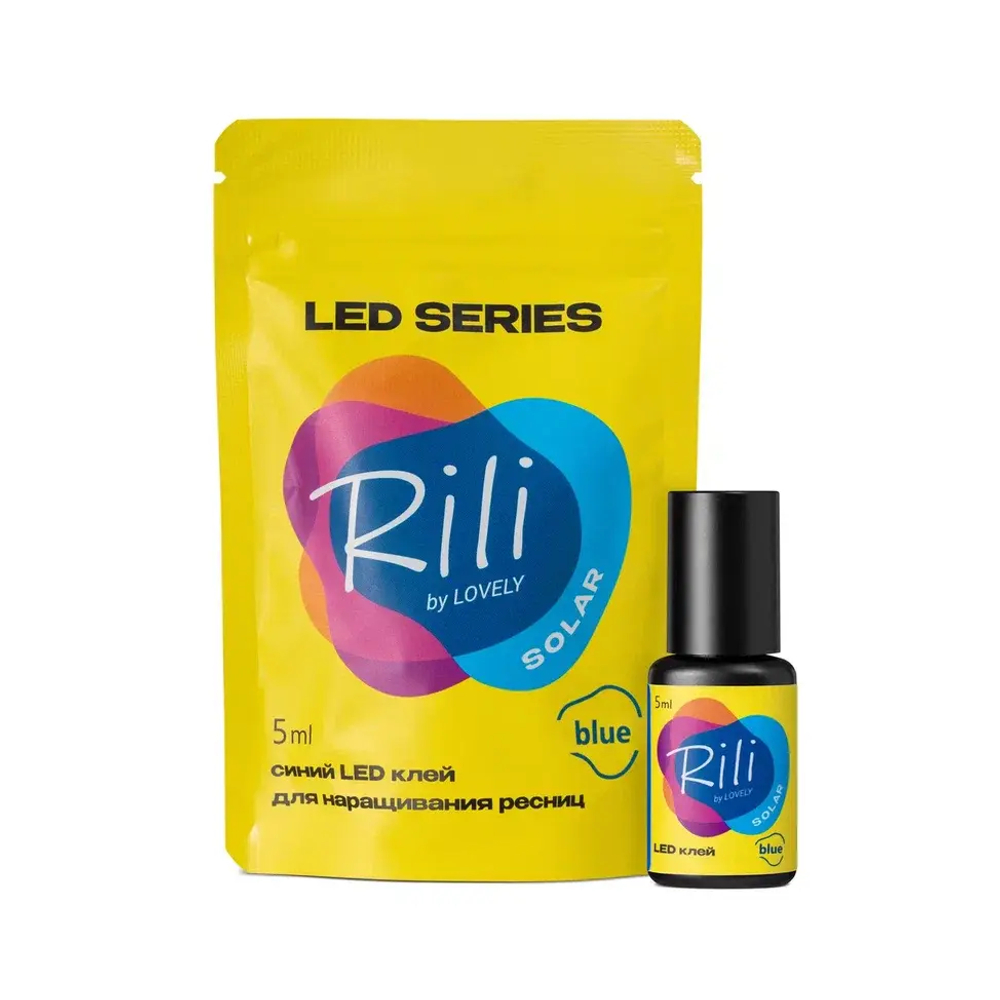 Клей синий для LED наращивания Rili Solar Blue UV 5 мл (0,5-1,5 сек)