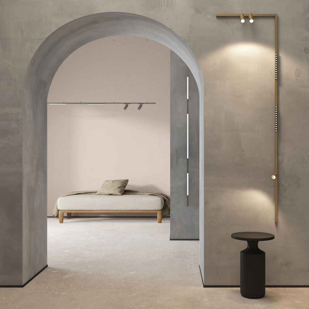 DK5741-SB Светильник для трека SHINE SPOT со светодиодом, D45*H100, 48V DC, 10W, RA?90, 3000K, IP20, сатинированная латунь, алюминий