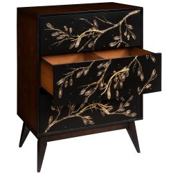 Ручка мебельная скоба Oliva Branch (Олива Бранч) левая Амбер