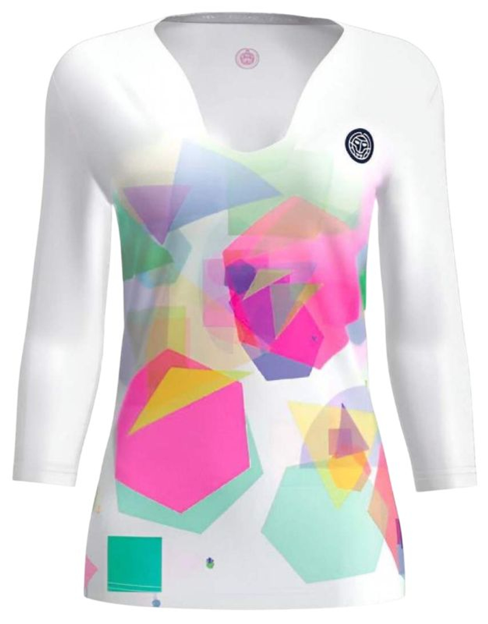 Женская теннисная футболка с длинным рукавом Bidi Badu Kaleido V-Neck