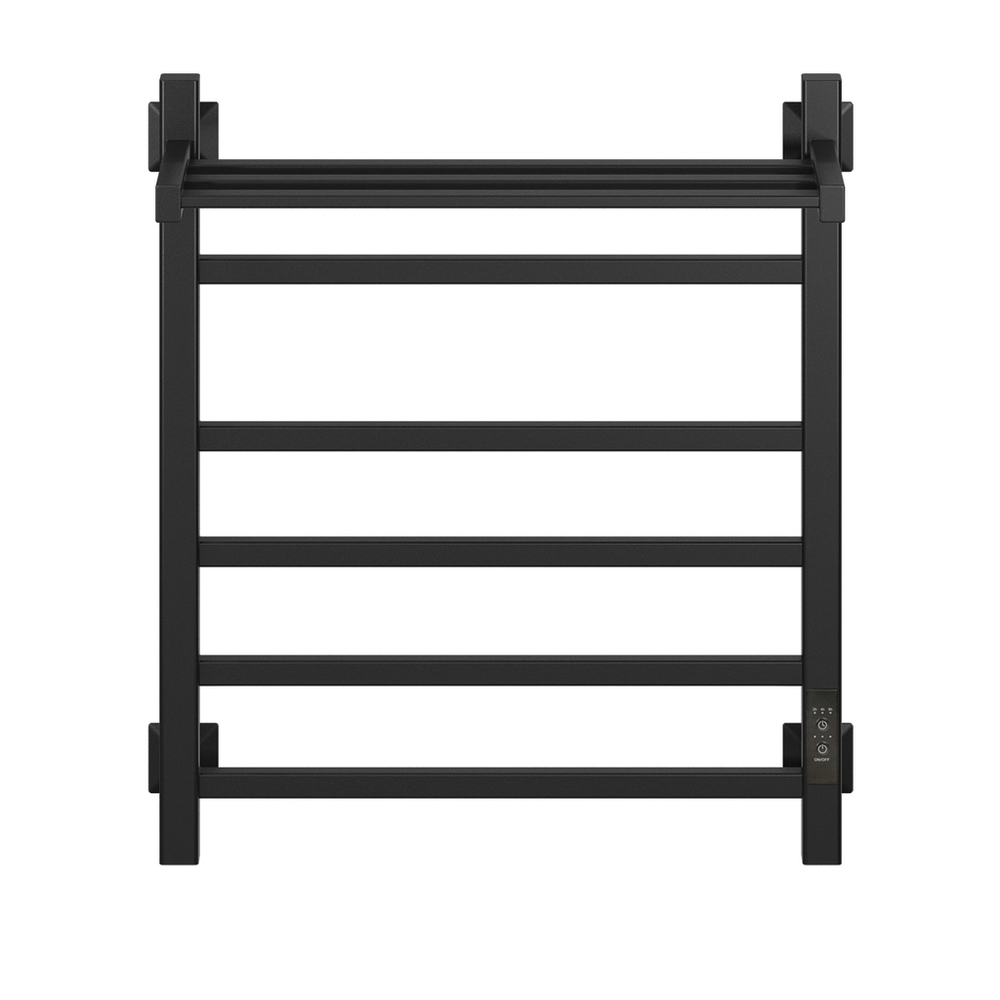 Полотенцесушитель MIXLINE FORTUNE  60х50 (таймер, 445 Вт, 5 перекладин + ПОЛКА) электрический ЧЕРНЫЙ