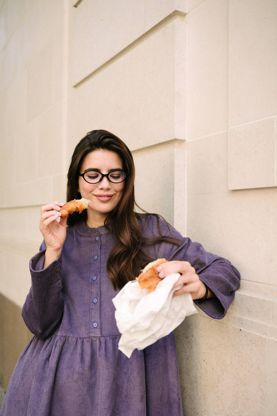 Платье оверсайз, фиолетовый вельвет