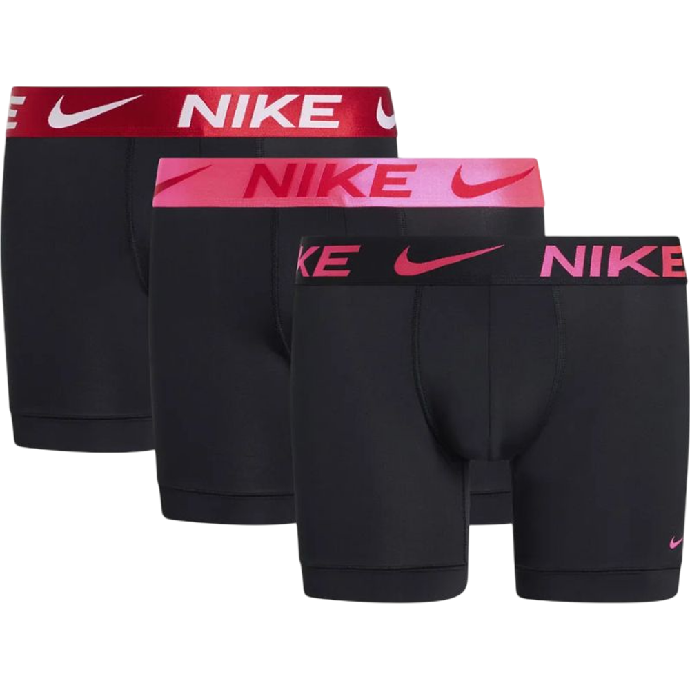 Мужские спортивные боксеры Nike Dri-Fit Essential Micro Boxer 3P - black/pink/red