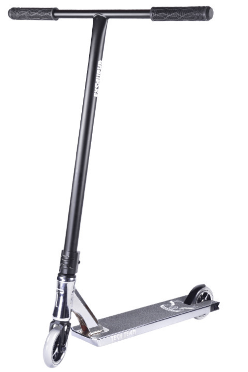 Самокат трюковой Tech Team EXCALIBUR silver chrome 1/4, серебро/хром
