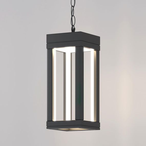 Уличный подвесной светодиодный светильник Elektrostandard Frame 1528 Techno Led серый a051858