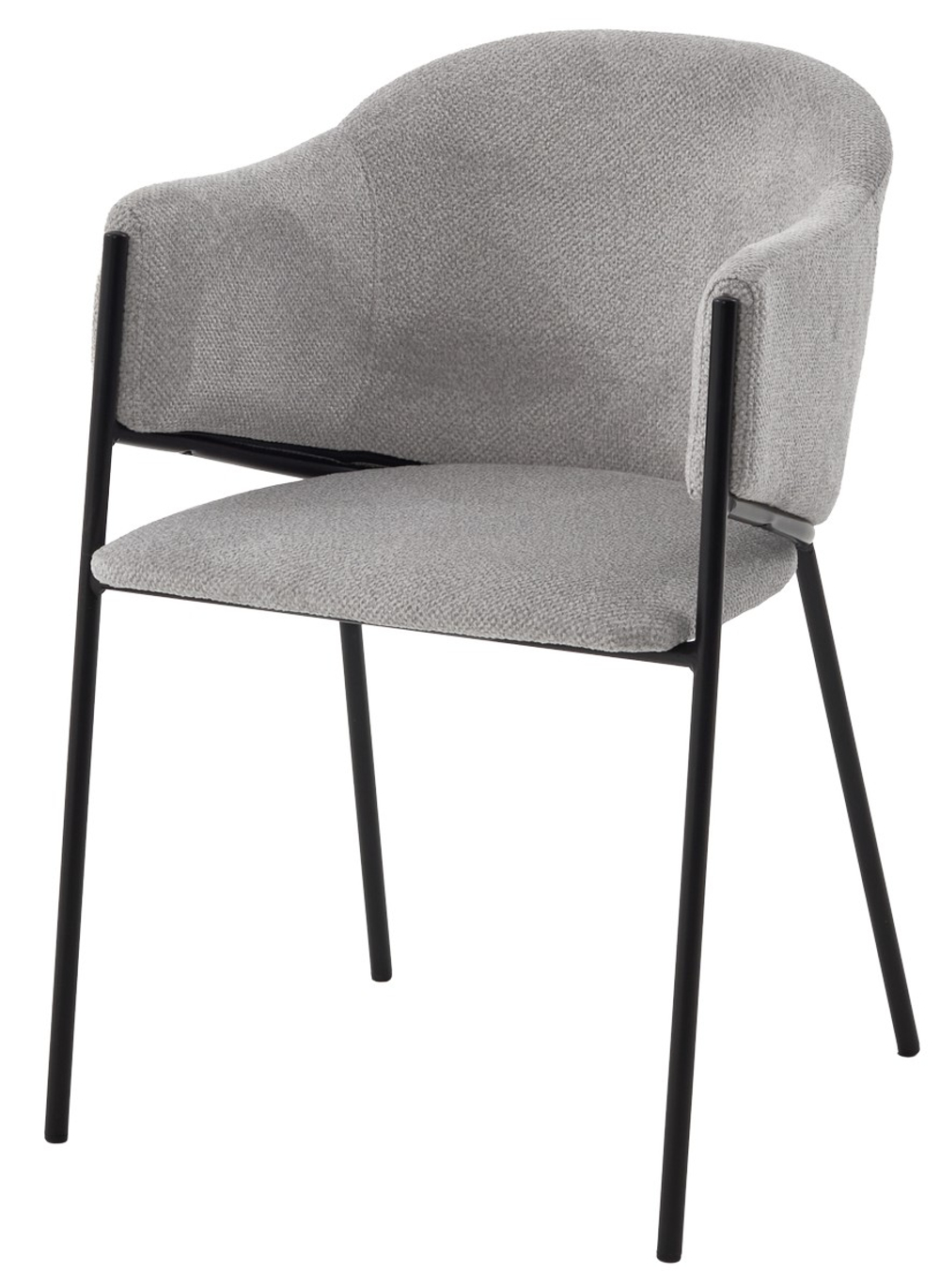 Стул М-City DISAUR Дилл, Lana 80 Серый, ткань, Черный каркас