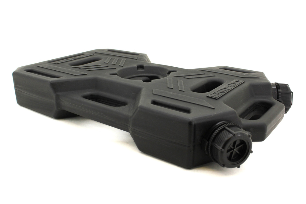 Канистра экспедиционная PRO 10 литров две горловины и заправочный носик (черная)