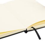 Скетчбук, слоновая кость 140 г/м2 130х210 мм, 80 л., КОЖЗАМ, застежка, BRAUBERG ART CLASSIC, черный, 116460