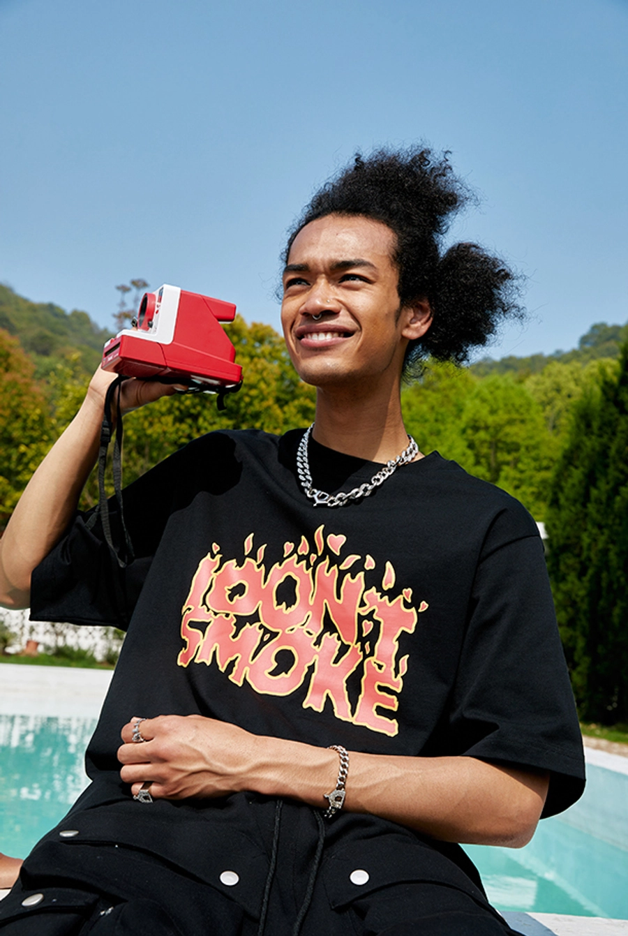 Футболка DONSMOKE "Flame Logo" Oversized Tee