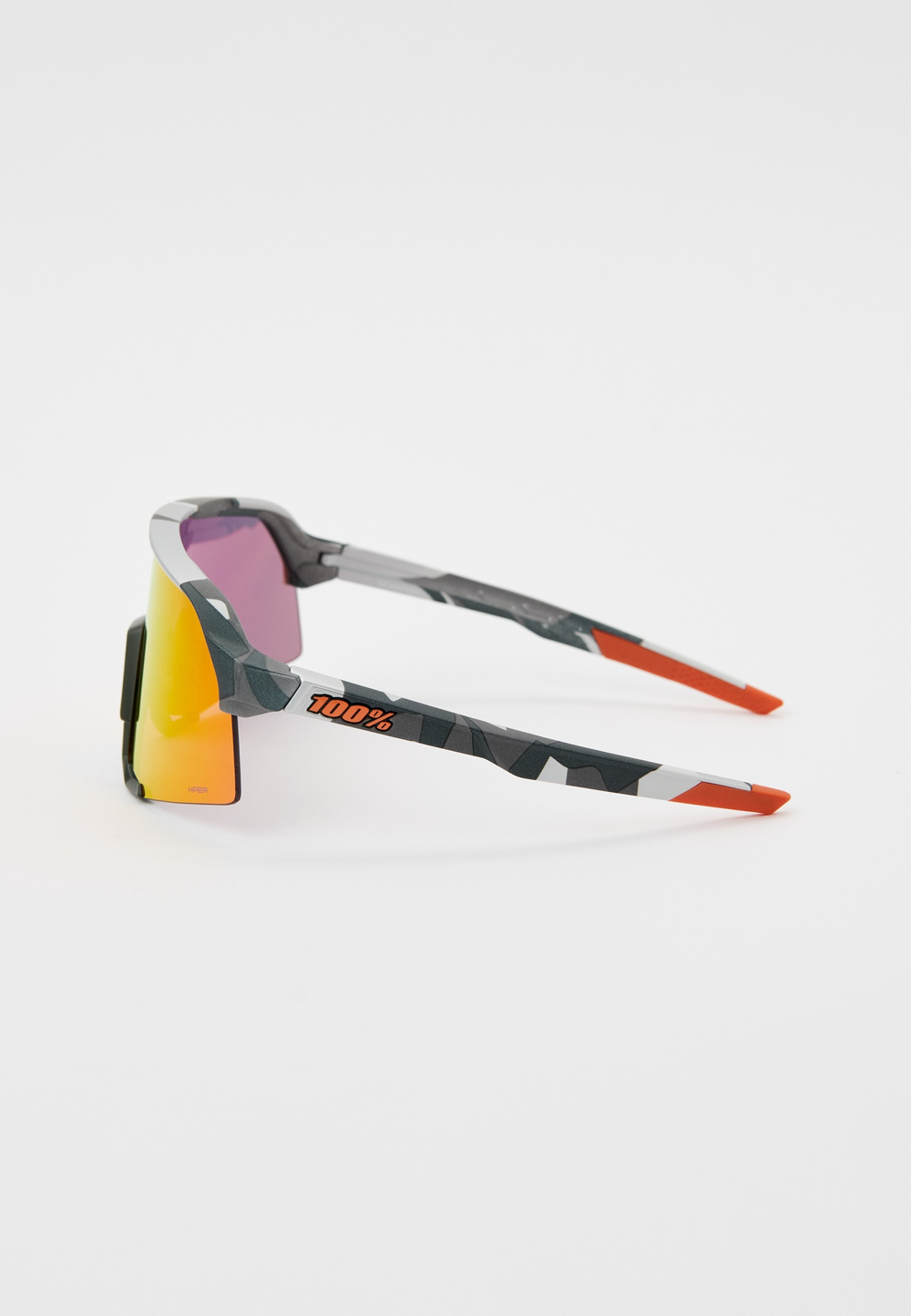 Спортивные очки 100% S3 - Soft Tact Grey Camo - HiPER Red Multilayer Mirror Lens