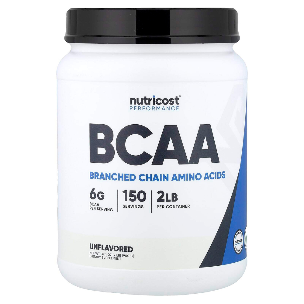 Nutricost, Performance, BCAA, без добавок, 900 г (2 фунта)