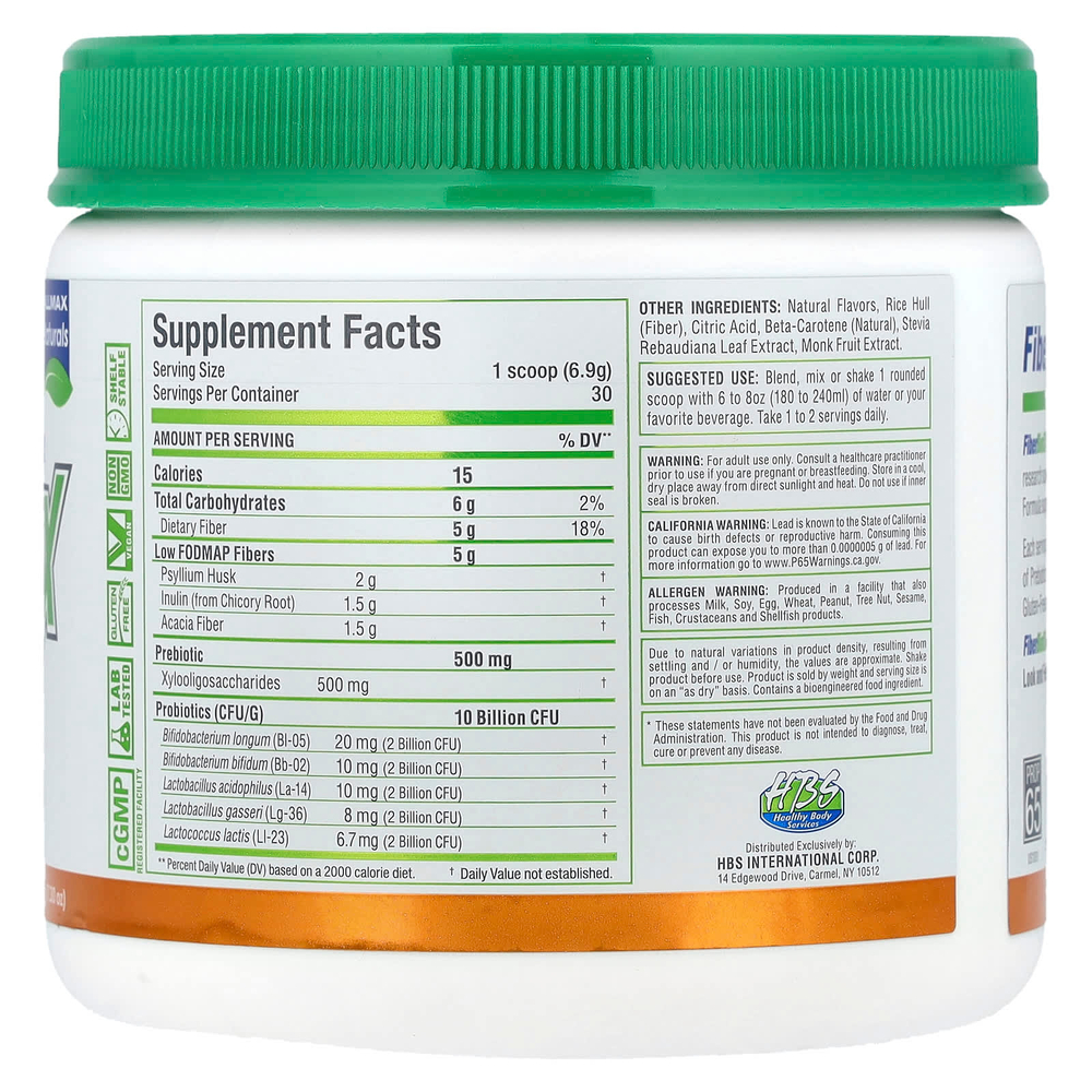 ALLMAX, Fiber BiotiX, апельсин, 207 г (7,3 унции)