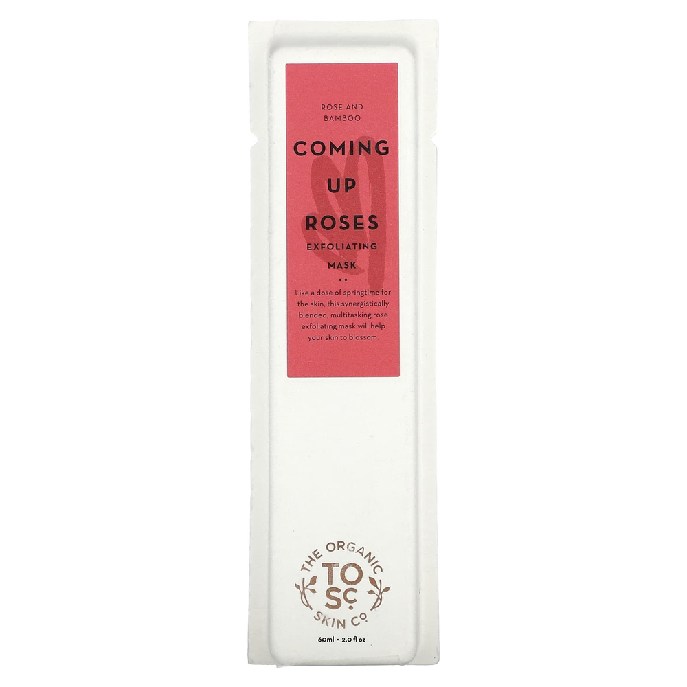 The Organic Skin Co., Coming Up Roses, отшелушивающая косметическая маска с розой и бамбуком, 60 мл (2 жидк. унц.)