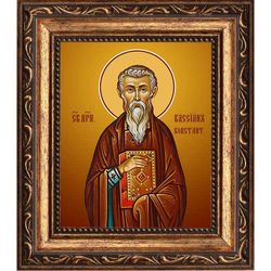 Вассиан (Василий) Константинопольский, преподобный игумен. Икона на холсте.