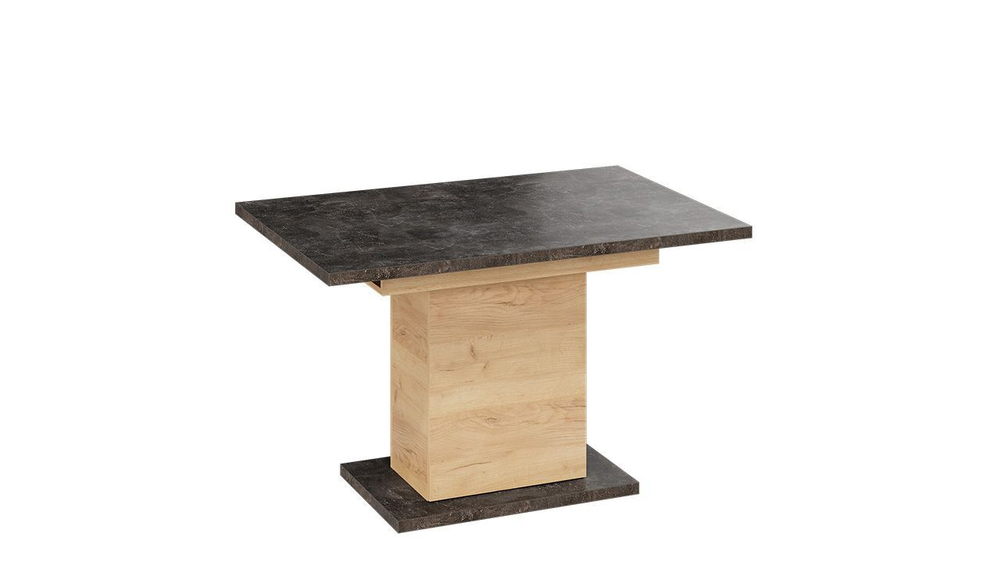 Стол кухонный обеденный раздвижной Белый/Дуб Крафт золотой 120(163)х80х75 см