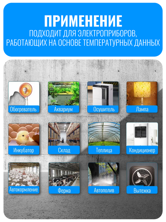 Умное Wi-Fi реле с датчиком температуры Smart Aura