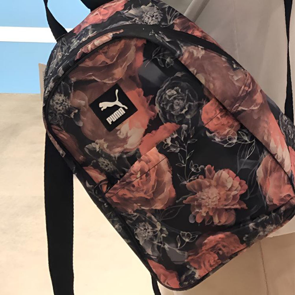 PUMA Fabric Backpack Unisex Black & Pink