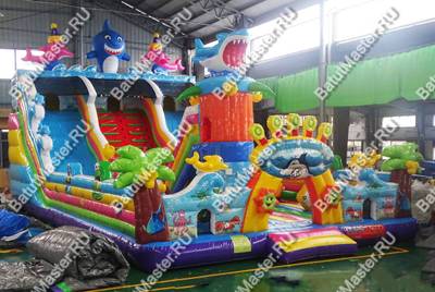 Коммерческий надувной батут "На морском дне" 15*8*8 м