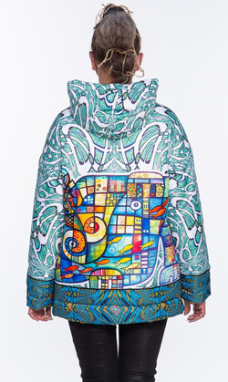 Двусторонняя куртка «Витражи», по мотивам живописи Тани МакКабе