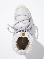 Высокие кеды INUIKII 75102-232 Puffer Print White Purple на меху