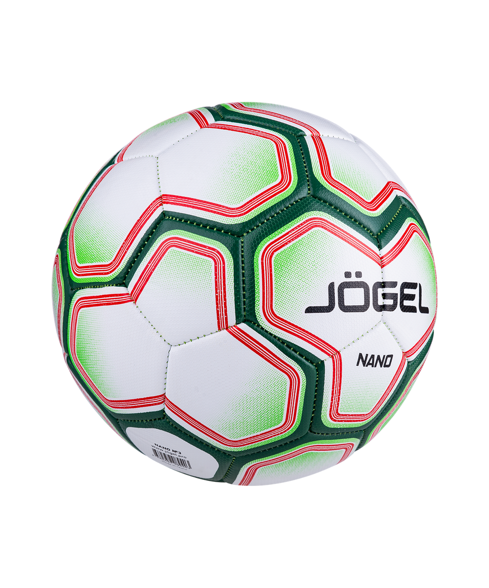 Мяч футбольный Nano №3, белый/зеленый