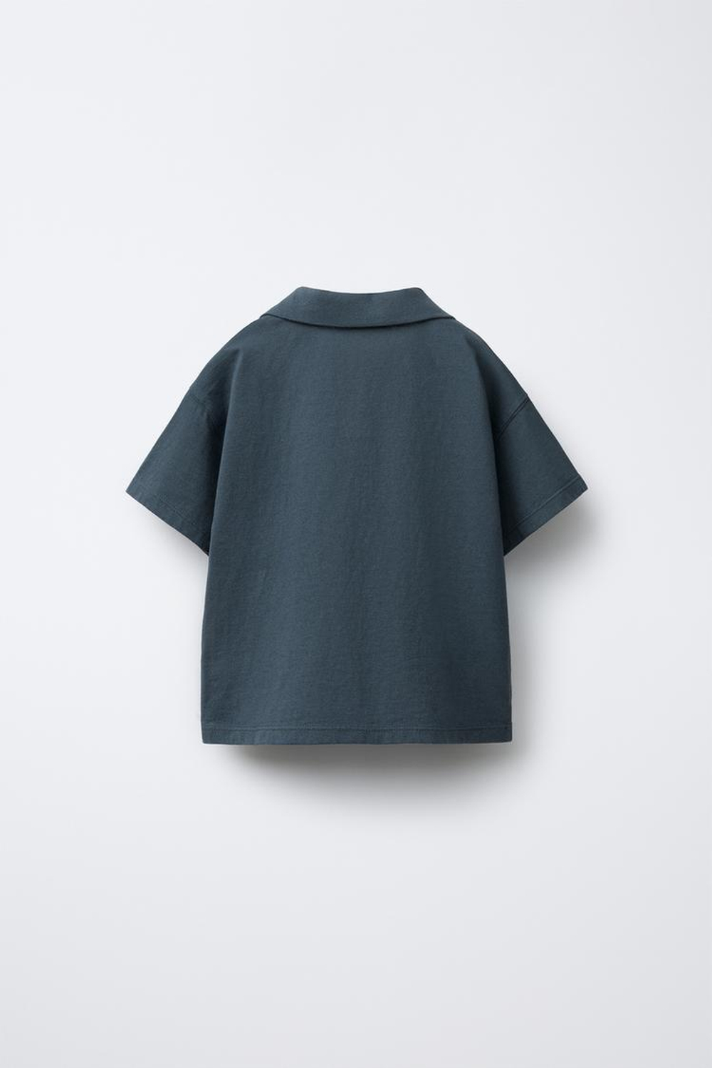 ZARA КОМПЛЕКТ ИЗ ФУТБОЛКИ-ПОЛО И ШОРТОВ, СИНИЙ