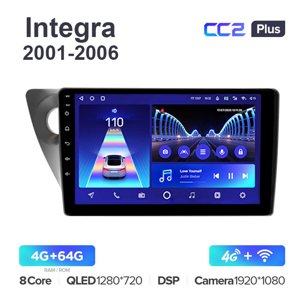 Teyes CC2 Plus 9"для Honda Integra 2001-2006