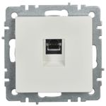 BRITE Розетка компьютерная RJ45 кат.6 РК11-БрБ белый IEK