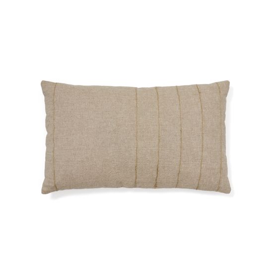 Чехол на подушку Sayema из бежевого хлопка и джута с вышивкой, 30 x 50 см