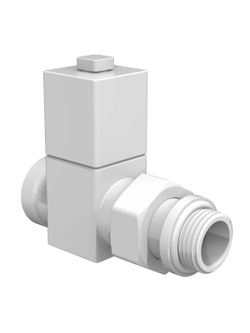Набор дизайн-вентилей Royal Thermo CUBE, прямой (белый) 1/2"