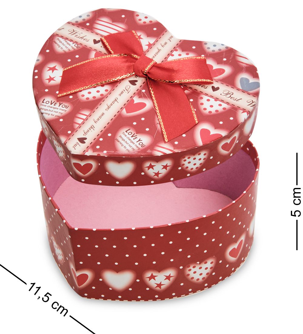 WG-89-F Коробка подарочная «Сердце» цв.бордо