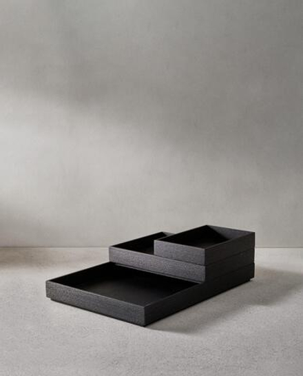 Zara Home Поднос из дерева, цвет бежевый, 25 см
