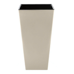 Горшок для цветов InGreen London CUBE 250х250х470мм 19,4л c дренаж. вставкой калифорнийский миндаль