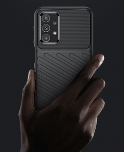 Чехол усиленный с рельефной фактурой для смартфона Samsung Galaxy M23, мягкий отклик кнопок, серия Onyx от Caseport