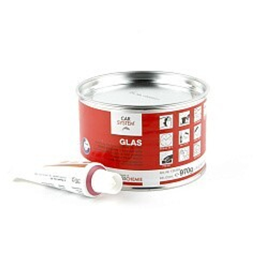 Шпатлевка CarSystem Glas 1 кг стекловолокном, зеленая (CARSYSTEM)