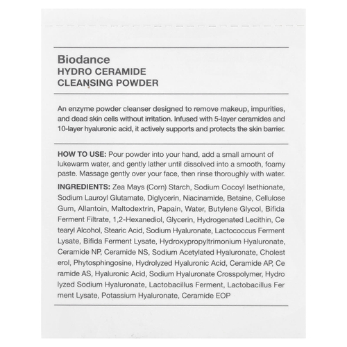 Biodance, очищающая пудра с керамидами, 30 пакетиков по 1 г (0,03 унции)