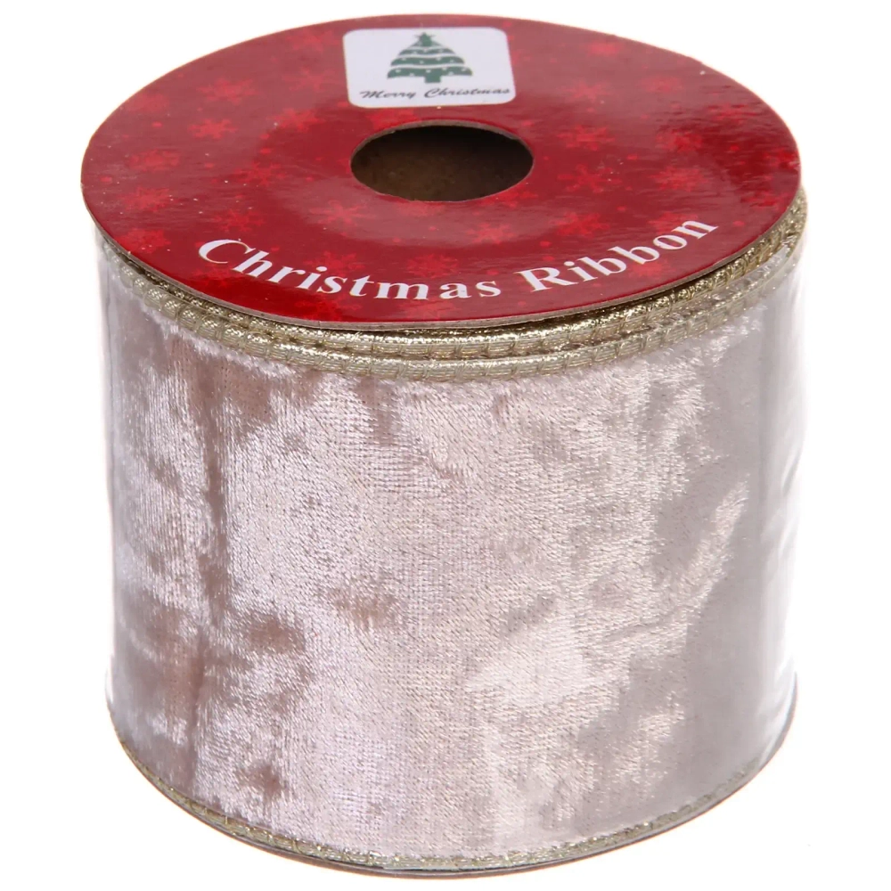 Лента для декорирования «Мгновение» 6,3 см, 2,7 м, Шампань