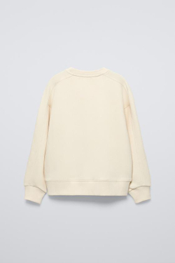 ZARA КОМПЛЕКТ ИЗ ДЖОГГЕРОВ И ТОЛСТОВКИ С НАДПИСЬЮ, ЭКРЮ