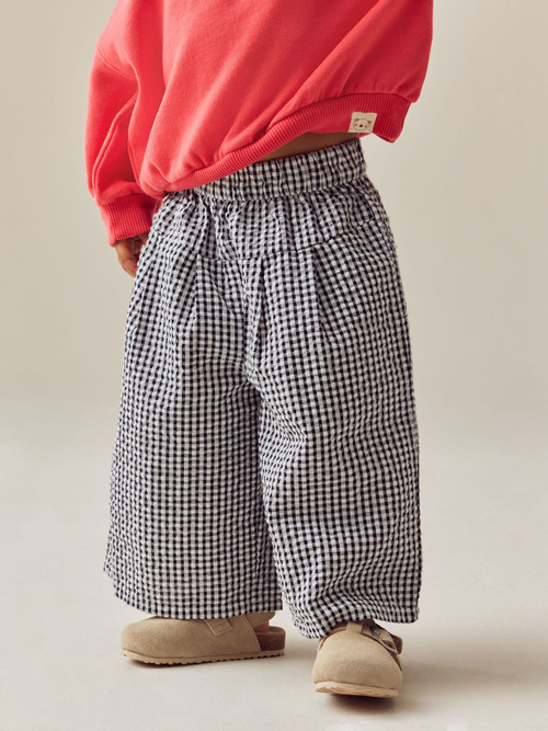 Брюки широкие для девочки Next E29-025, Черный, Белый