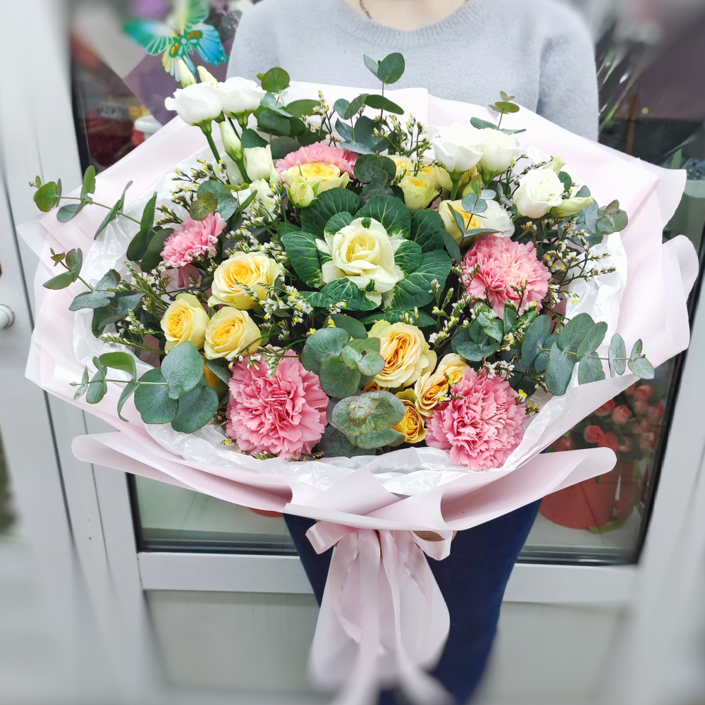 Авторский букет с брассикой