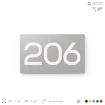 Номер на дверь 206, табличка на дверь для офиса, квартиры, кабинета, аудитории, склада, голубой 120х70 мм, Айдентика Технолоджи