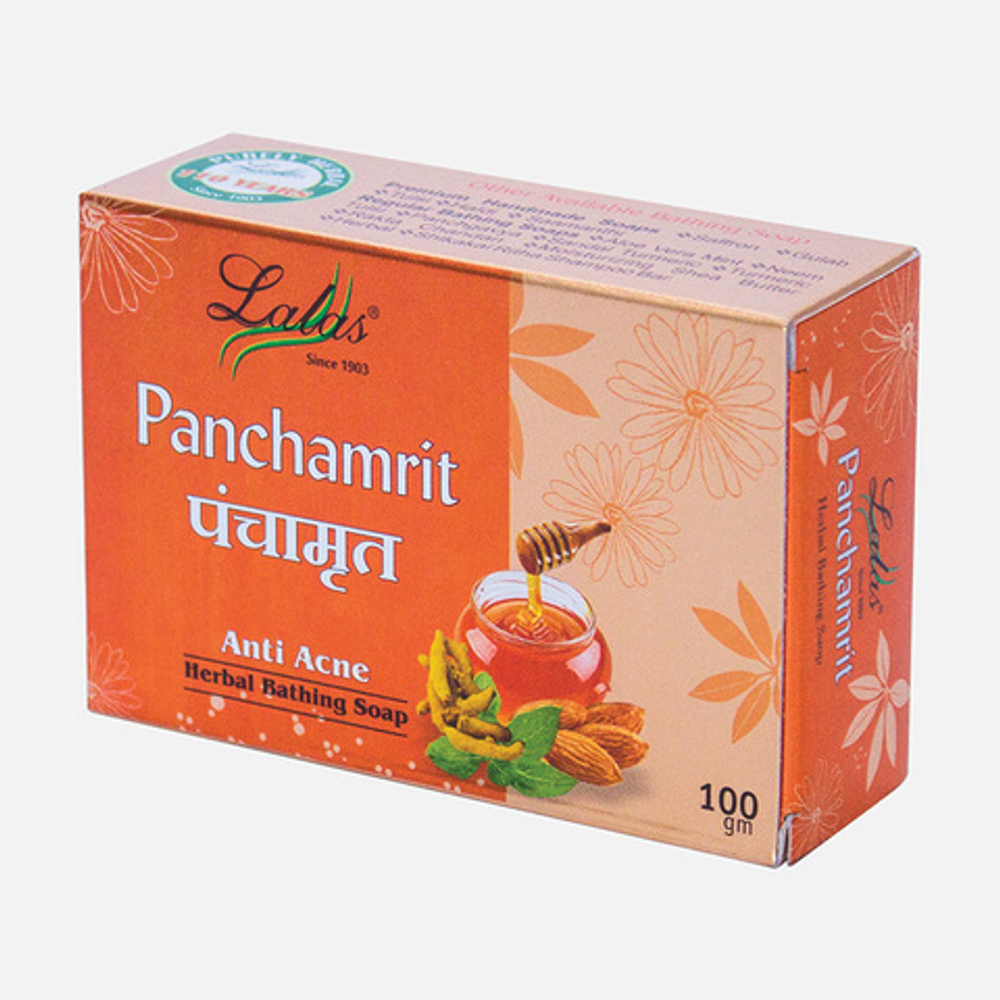 Мыло Lalas Panchamrit Anti Acne, травяное против акне, 100 гр.