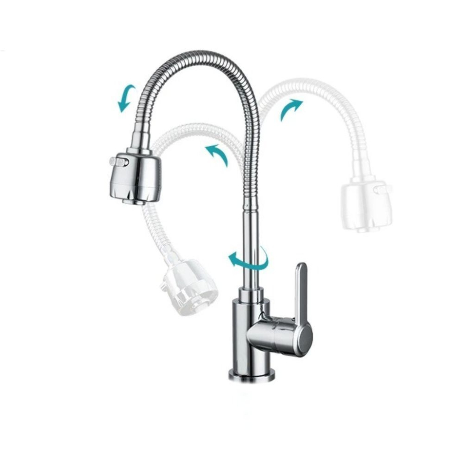 Смеситель для кухни, Frud, гибк излив, с картриджем, хром, R42052-30