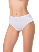 Трусы с высокой линией талии и кружевными вставками (Размер: XXL) (Цвет: бордовый)