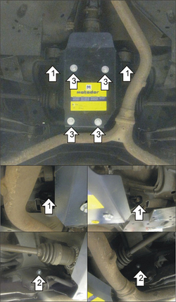 Защита Зад. дифференциала. 5 мм, Алюминий. для Subaru Tribeca 2008-2015, Subaru Tribeca 2007-2008, Subaru Tribeca 2005-2007 MOTODOR.32219